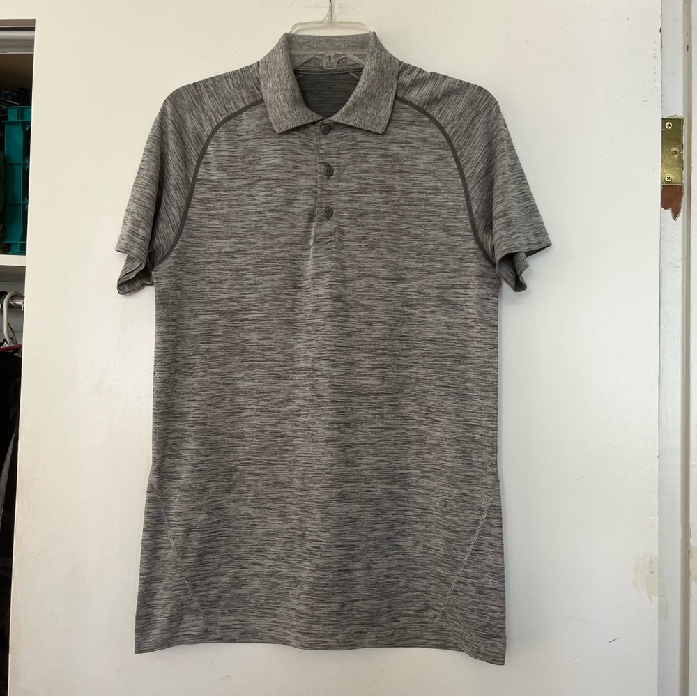 Mens Lululemon Heathered Gray Golf Polo - size S
